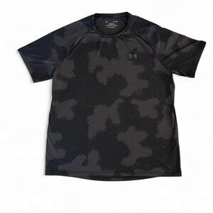 Under Armour XL Camo Tech Tee Black Gray Short Sleeve Athletic Shirt
